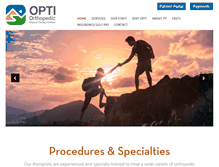 Tablet Screenshot of orthopedicpti.com